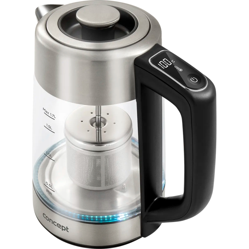 Concept RK4190 - Rychlovarná konvice s termotegulací a sítkem 1,7 l 2200W/230V nerez