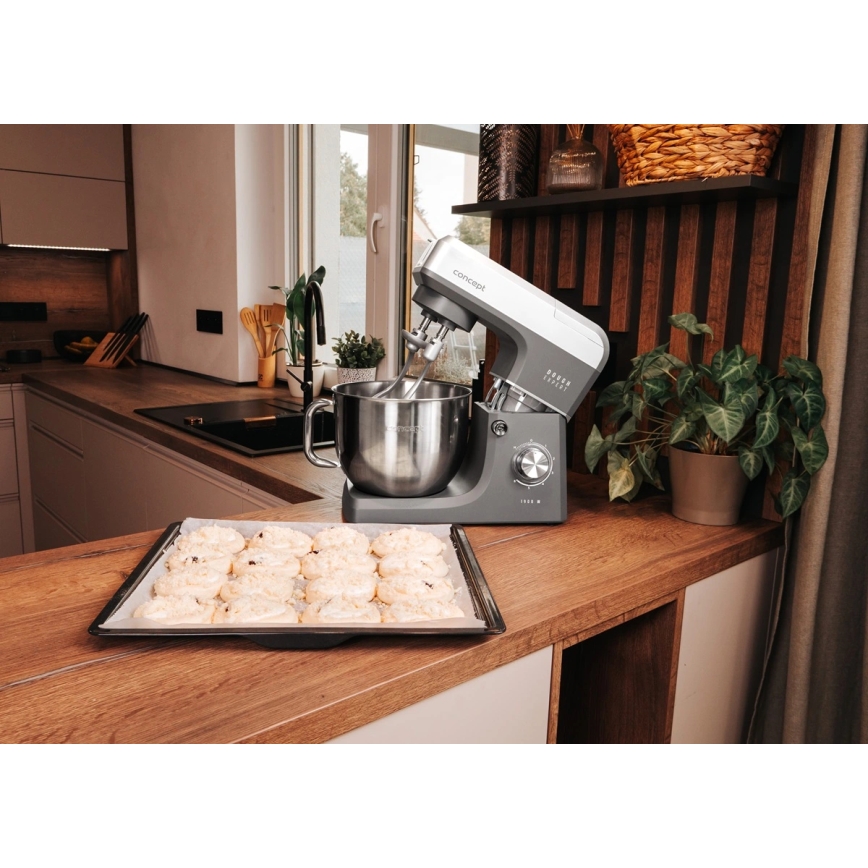 Concept RM6000 - Kuchyňský planetární robot  DOUGH EXPERT 1900W/230V antracit/nerez
