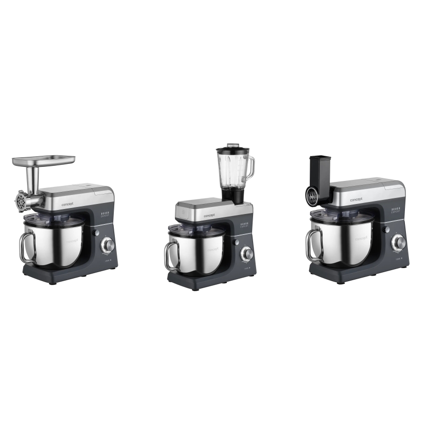 Concept RM6000 - Kuchyňský planetární robot  DOUGH EXPERT 1900W/230V antracit/nerez