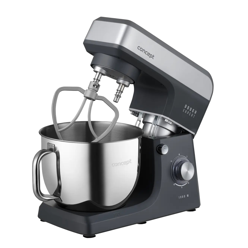 Concept RM6010 - Kuchyňský planetární robot  DOUGH EXPERT 1900W/230V antracit/nerez