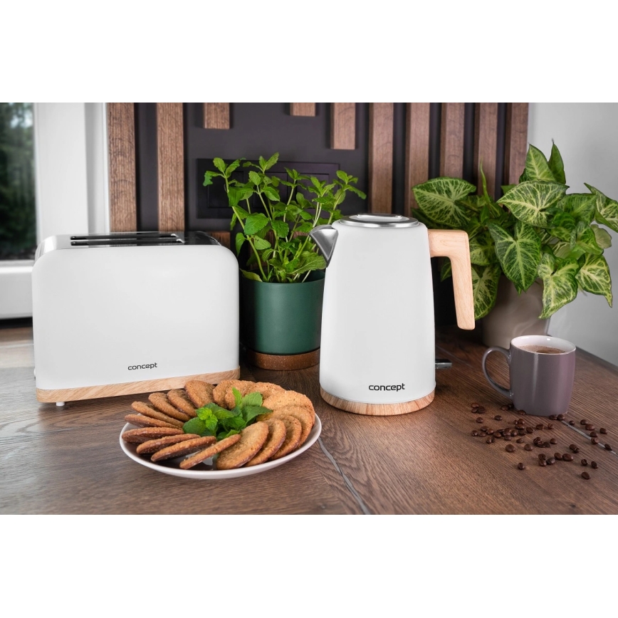 Concept TE2015 - Topinkovač s dvěma otvory 930W/230V bílá