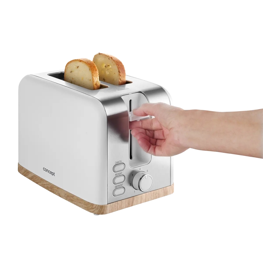 Concept TE2015 - Topinkovač s dvěma otvory 930W/230V bílá