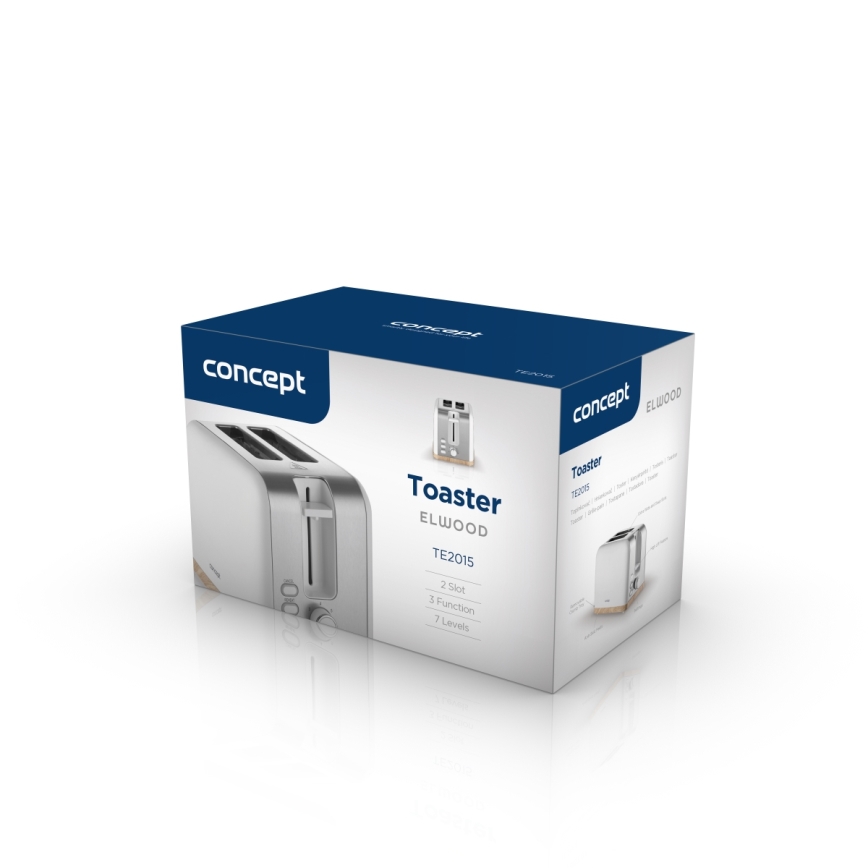 Concept TE2015 - Topinkovač s dvěma otvory 930W/230V bílá