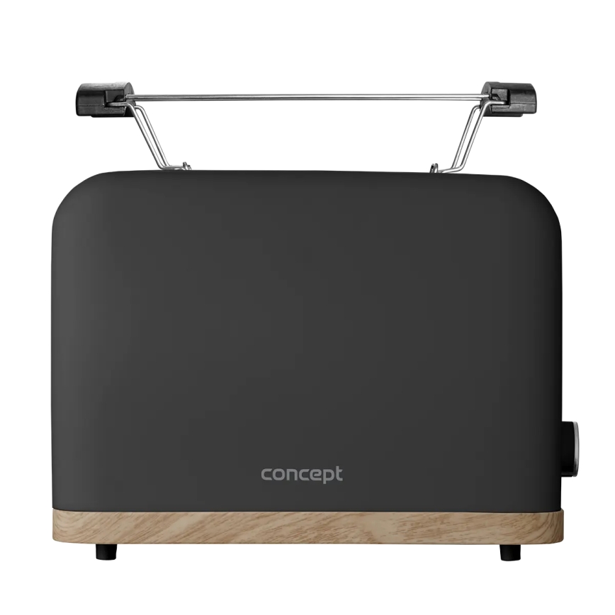 Concept TE2016 - Topinkovač s dvěma otvory a rozpékačem 930W/230V černá