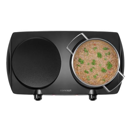 Concept VE3060 - Dvouplotýnkový vařič 2500W/230V černá