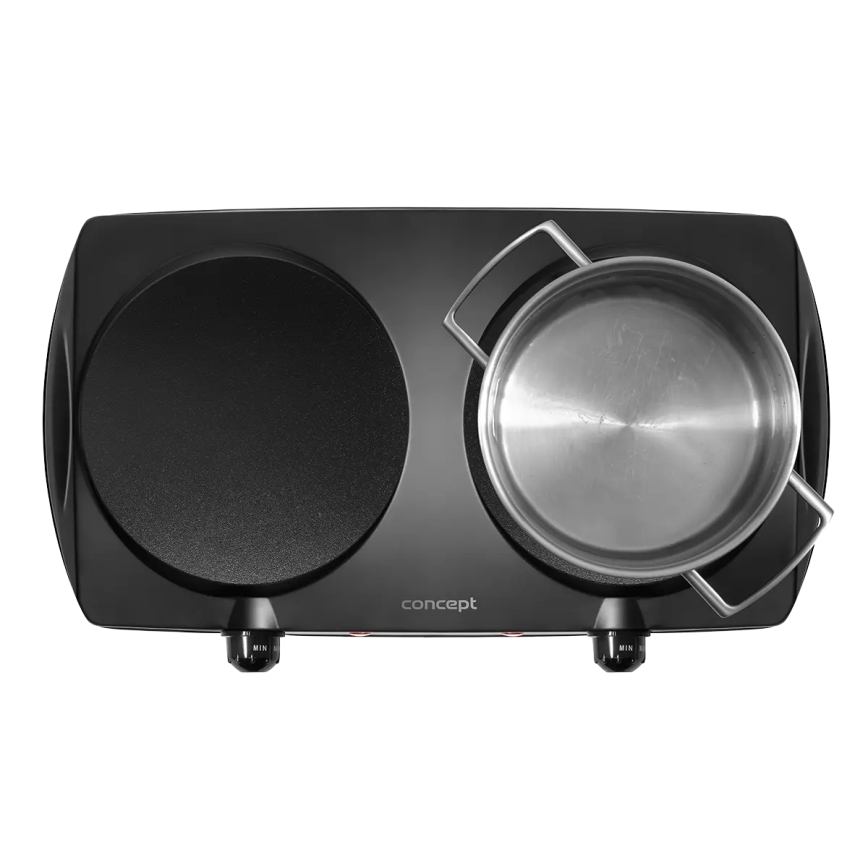 Concept VE3060 - Dvouplotýnkový vařič 2500W/230V černá