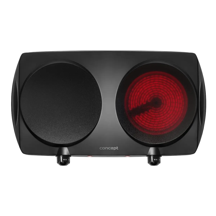 Concept VE3060 - Dvouplotýnkový vařič 2500W/230V černá