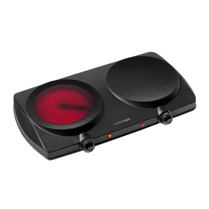 Concept VE3060 - Dvouplotýnkový vařič 2500W/230V černá