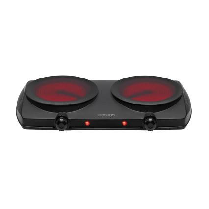 Concept VE3060 - Dvouplotýnkový vařič 2500W/230V černá