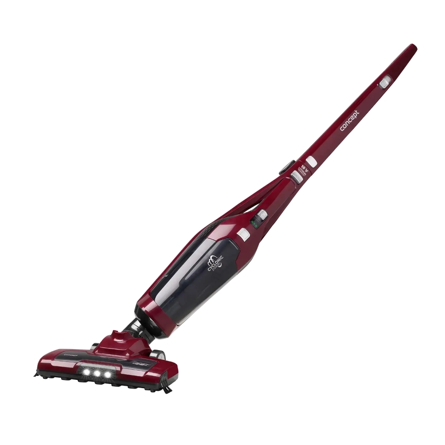 Concept VP4136 - Bezdrátový tyčový vysavač 2v1 100W/22,2V 2200 mAh červená