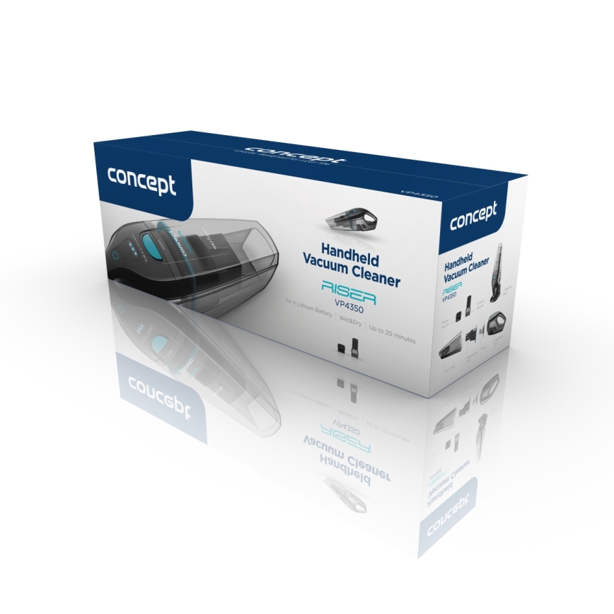 Concept VP4350 - Ruční vysavač WET & DRY RISER 50W/7,4V 2200 mAh černá