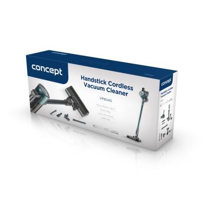 Concept VP6045 - Tyčový ruční vysavač 2v1 ICONIC SUCTION PRO 450W/29,6V 2500 mAh modrá