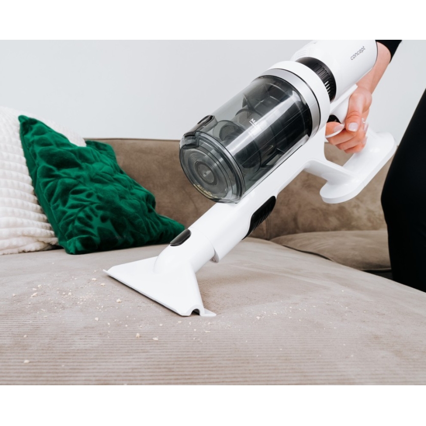 Concept VP6125 - Tyčový ruční vysavač 2v1 ICONIC Comfort Telescope 400W/29,6V 2000 mAh bílá