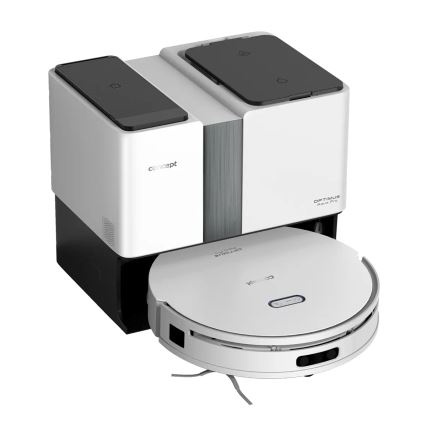 Concept VR4050 - Chytrý robotický vysavač s mopem 2v1 OPTIMUS AQUA PRO LASER 3D 600W/230V 5200 mAh Wi-Fi bílá