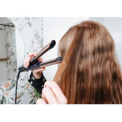 Concept VZ8100 - Žehlička na vlasy PROFI CARE 60W/230V modrá/zlatá