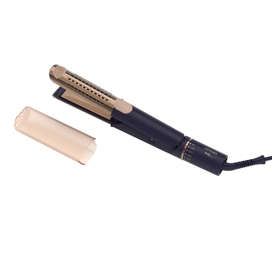 Concept VZ8100 - Žehlička na vlasy PROFI CARE 60W/230V modrá/zlatá