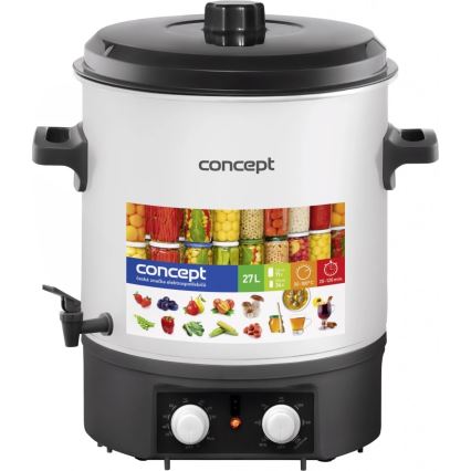 Concept ZH0030 - Zavařovací hrnec 27 l 2000W/230V bílá/černá