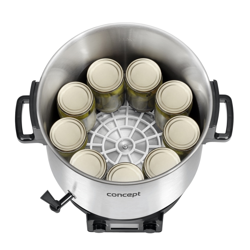 Concept ZH0040 - Zavařovací hrnec 27 l 2000W/230V nerez/černá
