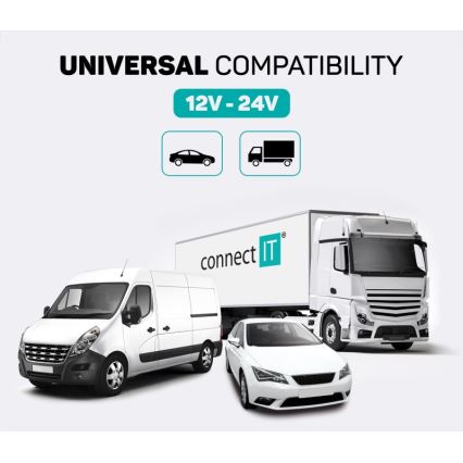 CONNECT IT CCC-8600-BK - FM vysílač do auta s funkcí handsfree černá