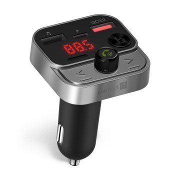CONNECT IT CCC-8900-AN - FM vysílač do auta s funkcí handsfree černá/stříbrná