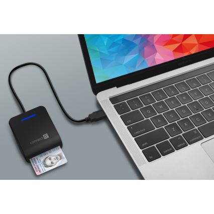 CONNECT IT CFF-3050-BK - Čtečka eObčanek a čipových karet 5V