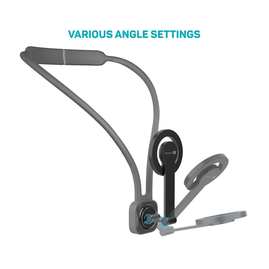 CONNECT IT CFF-6020-GY - Flexibilní magnetický dřžák telefonu na krk MagSafe
