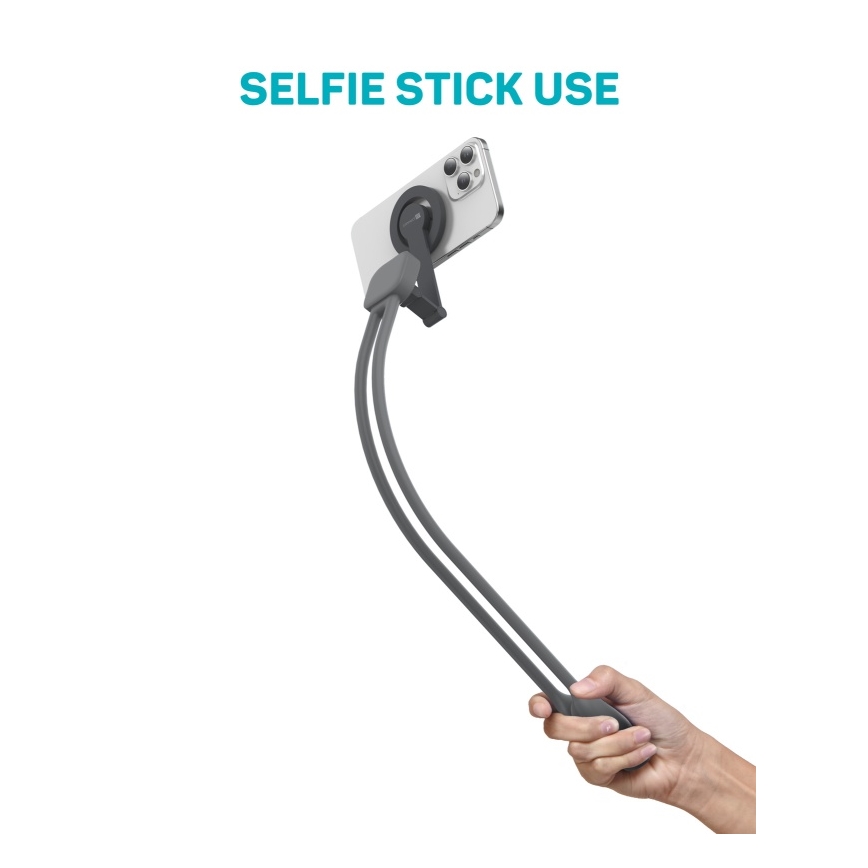 CONNECT IT CFF-6020-GY - Flexibilní magnetický dřžák telefonu na krk MagSafe