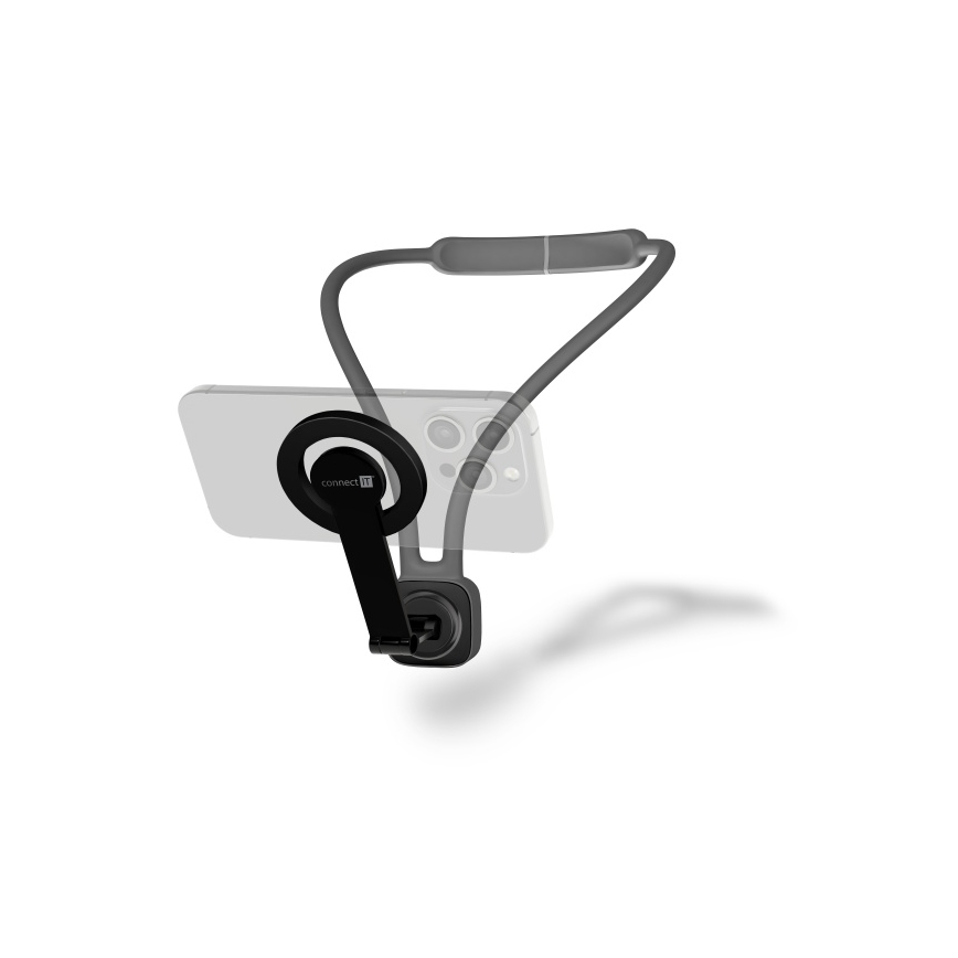 CONNECT IT CFF-6020-GY - Flexibilní magnetický dřžák telefonu na krk MagSafe