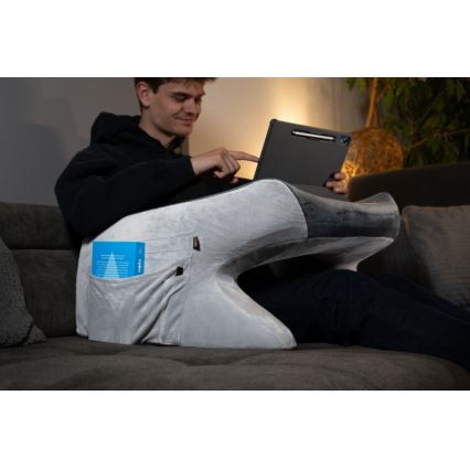 CONNECT IT CFH-1020-GY - Anatomický polštář na čtení a práci ErgoWork šedá/bílá