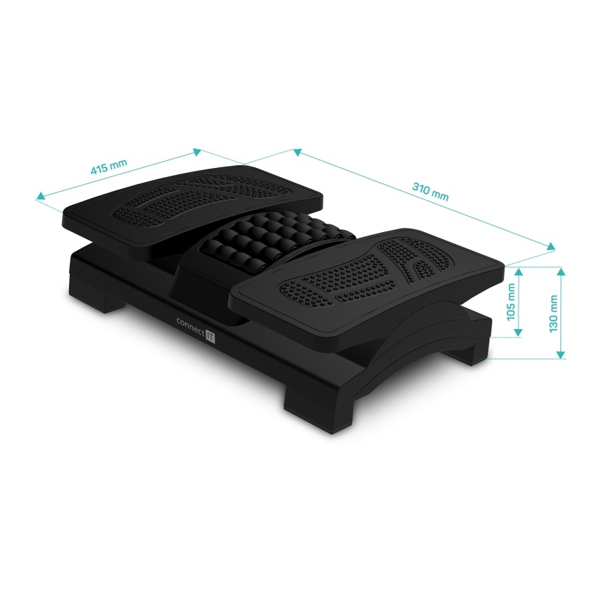 CONNECT IT CFH-4105-BK - Polohovatelná podložka pod nohy černá