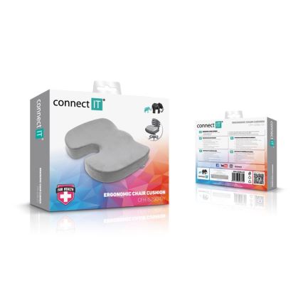 CONNECT IT CFH-5290-GY - Anatomický polštář na židli šedá