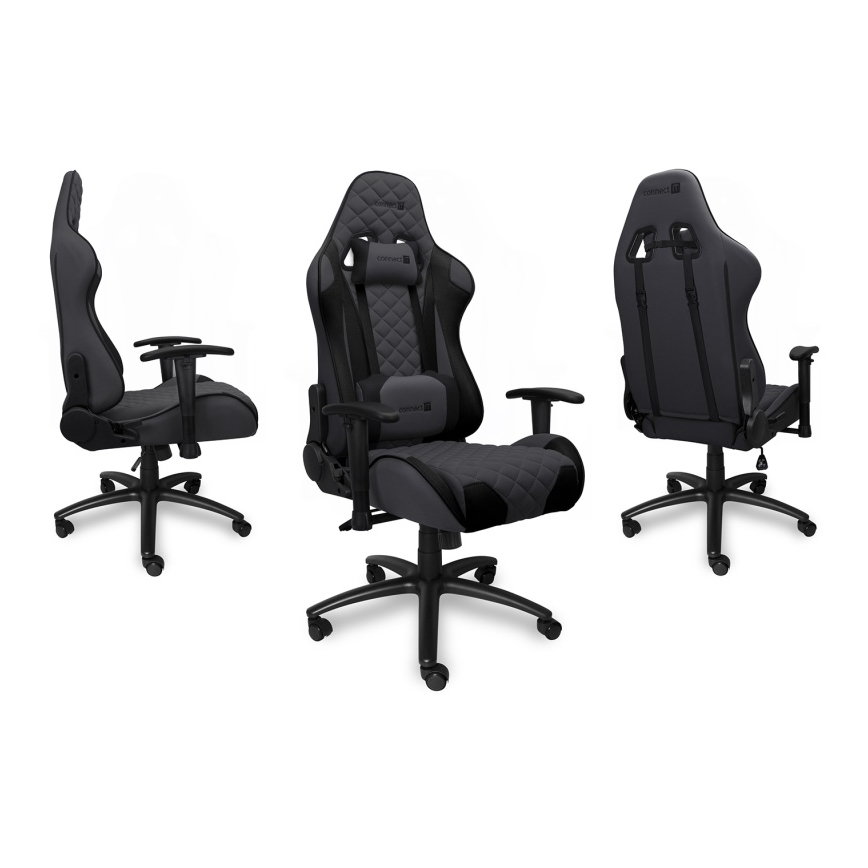CONNECT IT CGC-1200-GY - Herní židle Monaco Pro šedá/černá