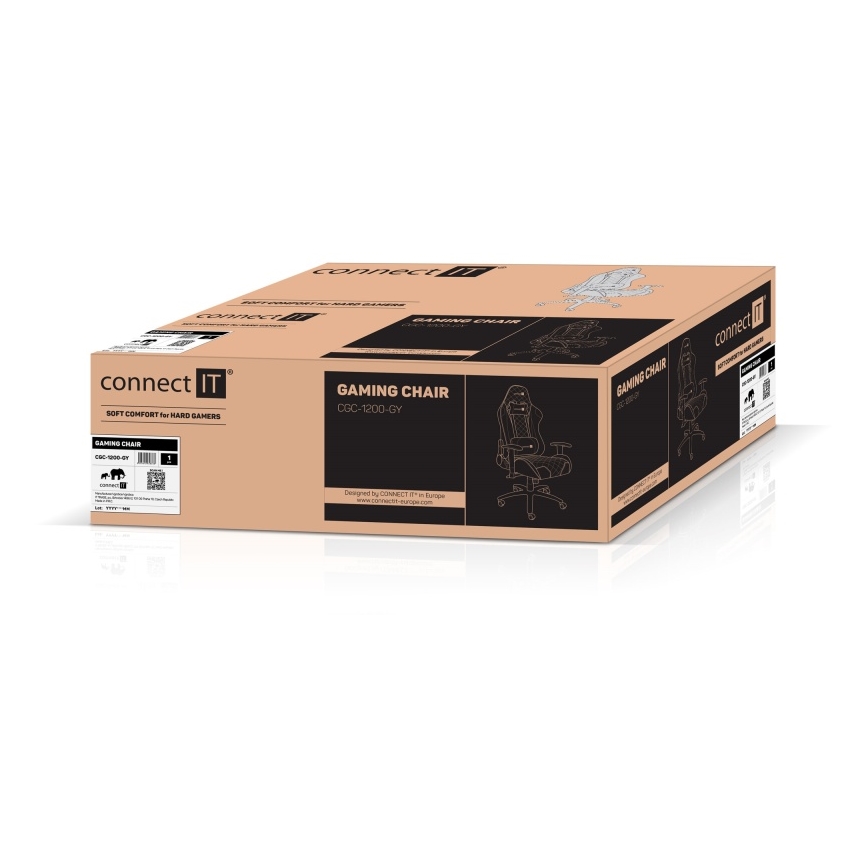 CONNECT IT CGC-1200-GY - Herní židle Monaco Pro šedá/černá