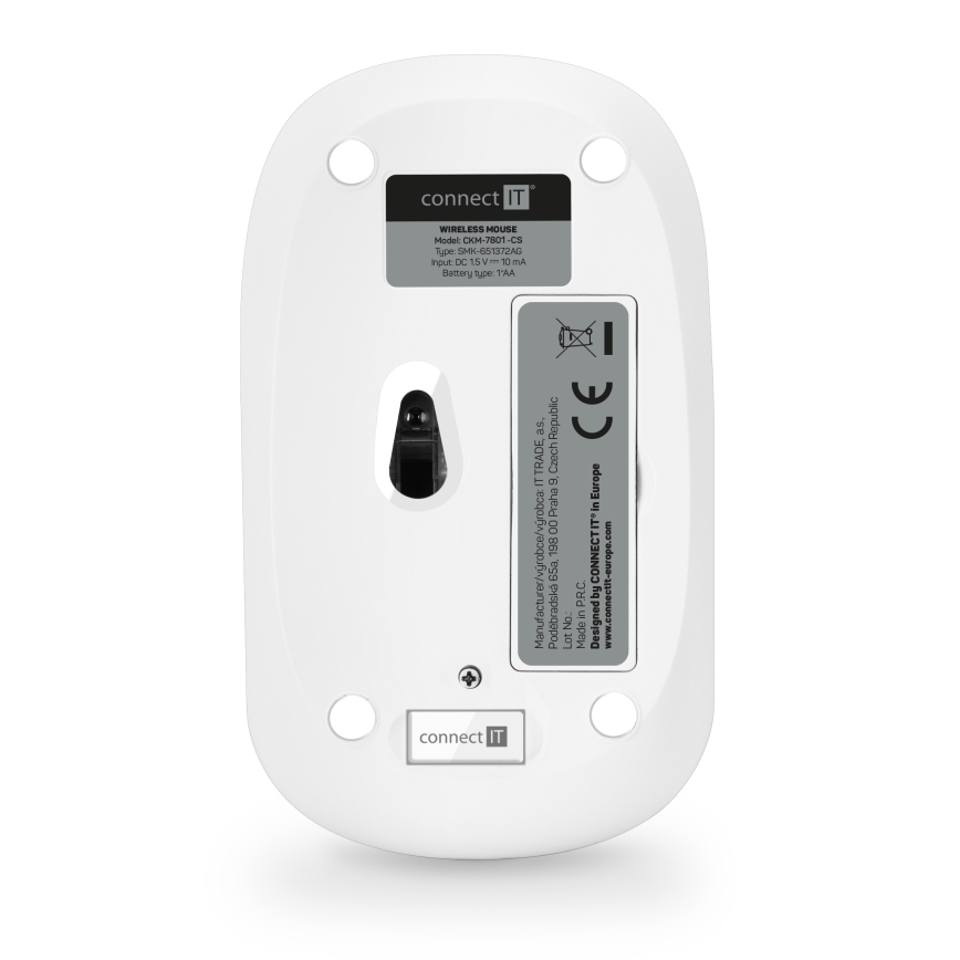 CONNECT IT CKM-7801-CS - Bezdrátová klávesnice a myš 1200 DPI s CZ/SK lokalizací 1xAAA + 1xAA bílá/růžová