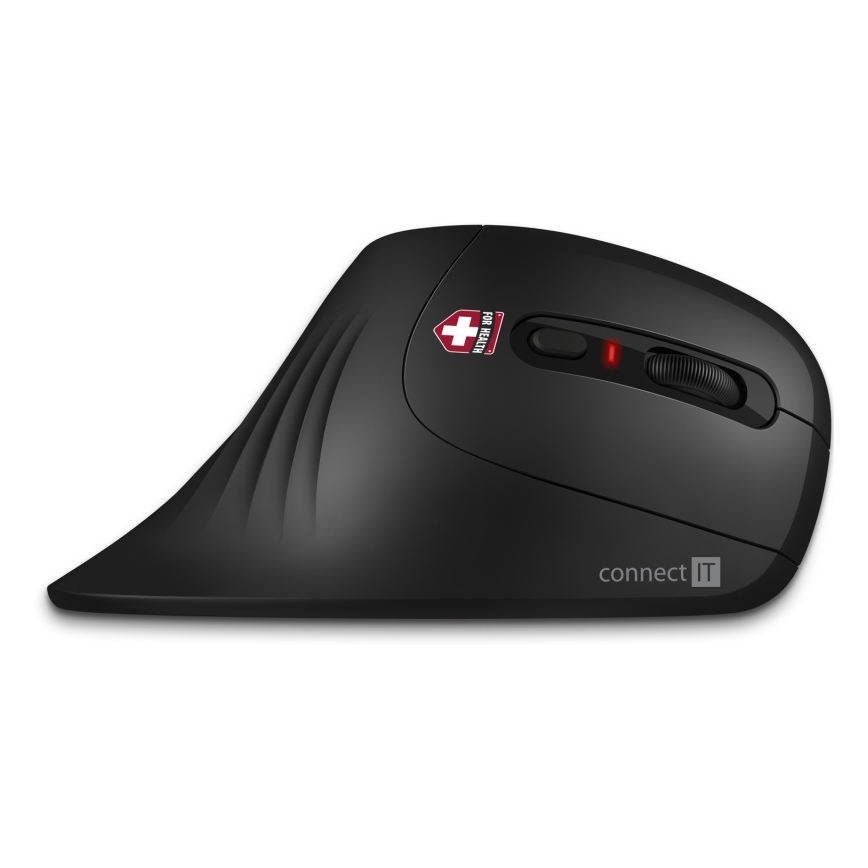 CONNECT IT CMO-2900-BK - Ergonomická bezdrátová myš 800/1200/1600 DPI 1xAA černá