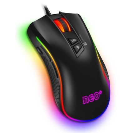CONNECT IT CMO-3591-BK - LED RGB Drátová herní myš 500-7200 DPI černá
