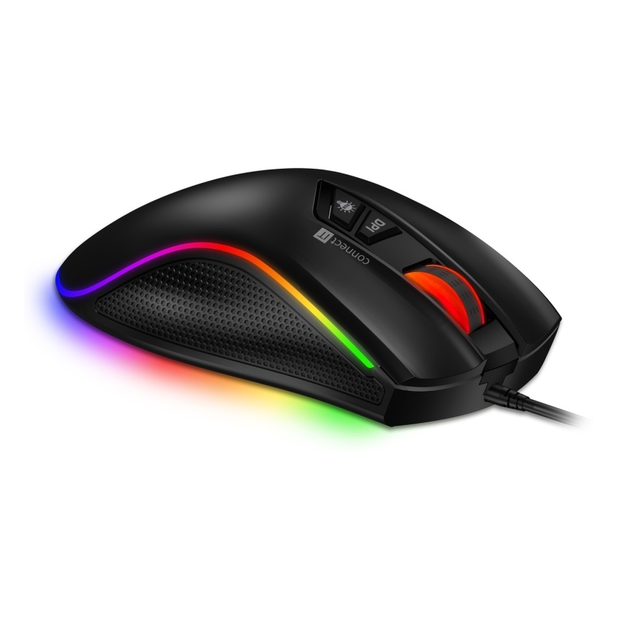 CONNECT IT CMO-3591-BK - LED RGB Drátová herní myš 500-7200 DPI černá