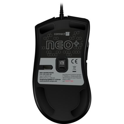 CONNECT IT CMO-3591-BK - LED RGB Drátová herní myš 500-7200 DPI černá