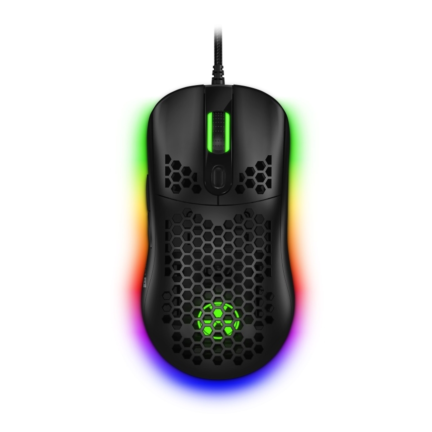 CONNECT IT CMO-5511-BK - LED RGB Drátová herní myš 200-12800 DPI černá