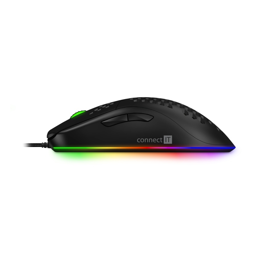 CONNECT IT CMO-5511-BK - LED RGB Drátová herní myš 200-12800 DPI černá