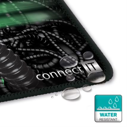CONNECT IT CMP-1110-LG - Podložka pod klávesnici a myš 88,6x24,5 cm černá/zelená