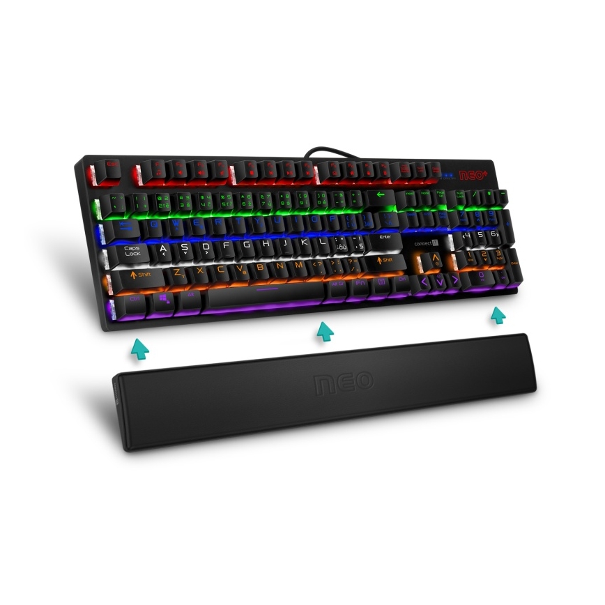 CONNECT IT CMP-3590-LG - Ergonomická podložka ke klávesnici černá