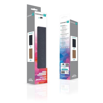 CONNECT IT CMP-4040-LG - Oboustranná podložka pod klávesnici a myš 90x40 cm modrá/hnědá
