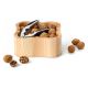 Continenta C3199 - Miska na ořechy s louskáčkem 24,5x24,5x8 cm gumovník
