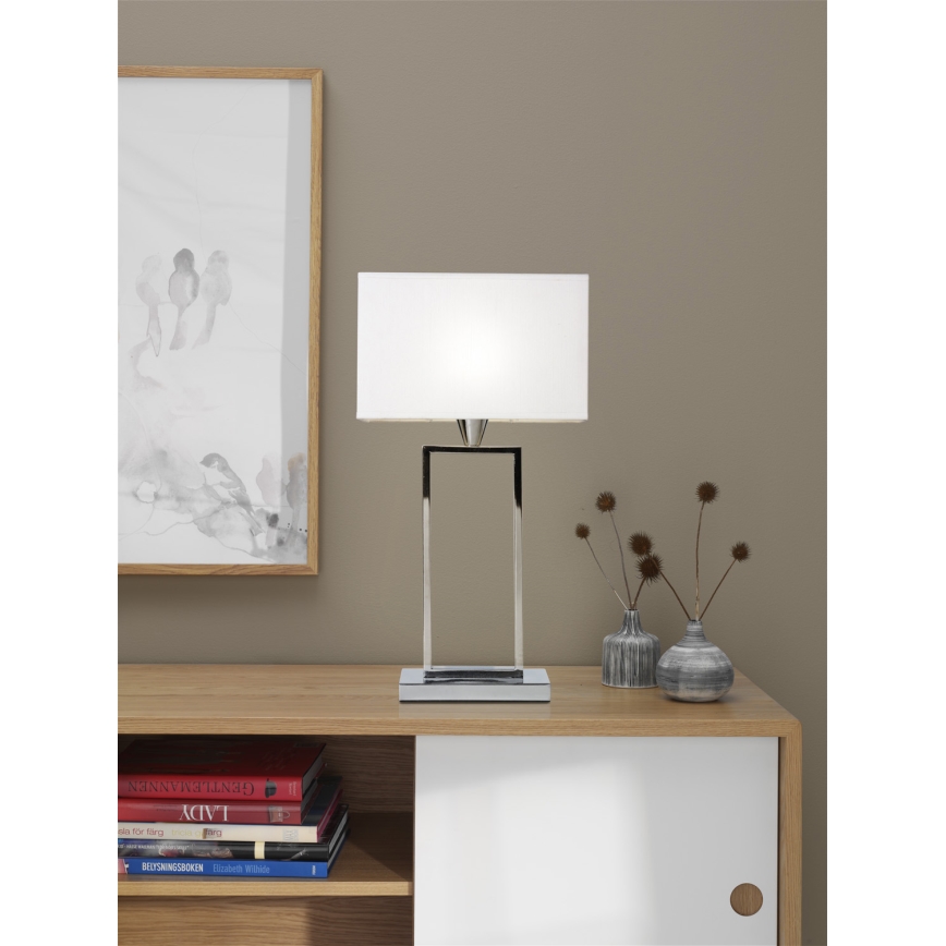 Cottex - Stolní lampa KENSINGTON 1xE14/40W/230V stříbrná