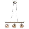 Cottex - Lustr na lanku CAPELLA 3xE14/40W/230V kouřová/hnědá