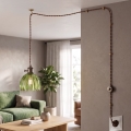 Cottex - Lustr na lanku do zásuvky NORA 1xE14/5W/230V zelená