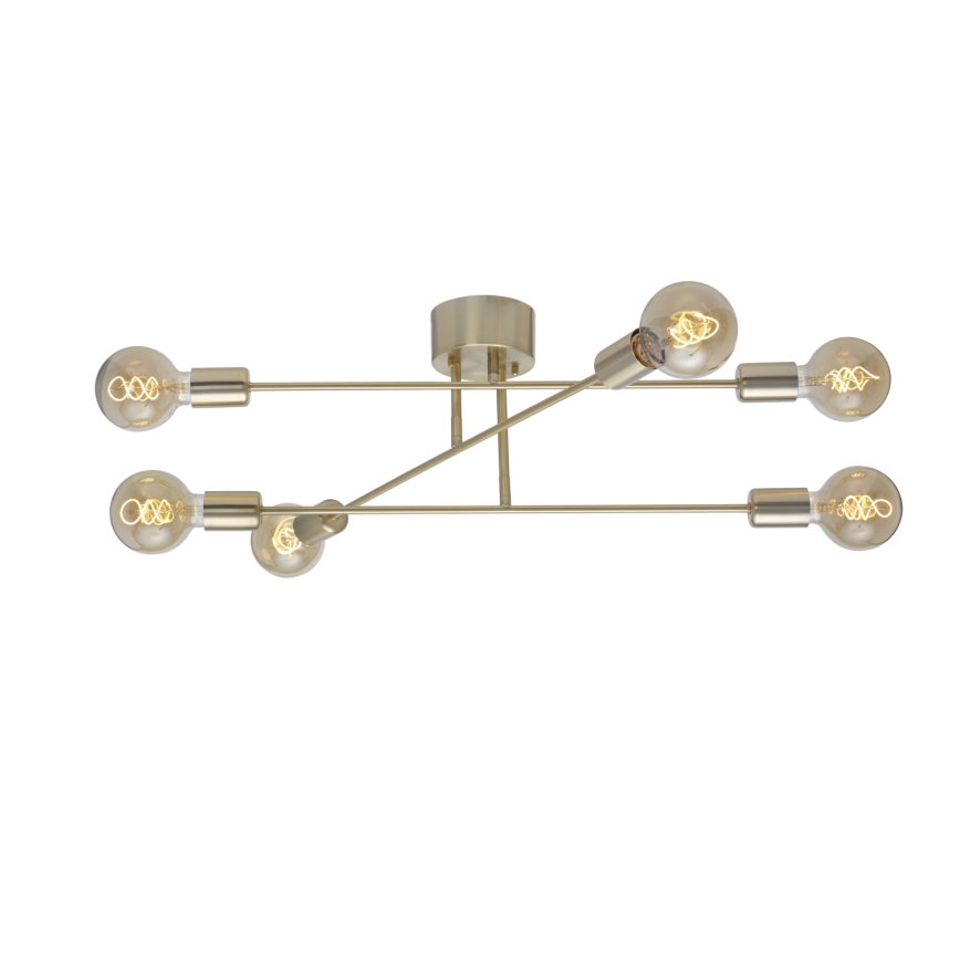 Cottex - Přisazený lustr BATON 6xE27/60W/230V mosaz
