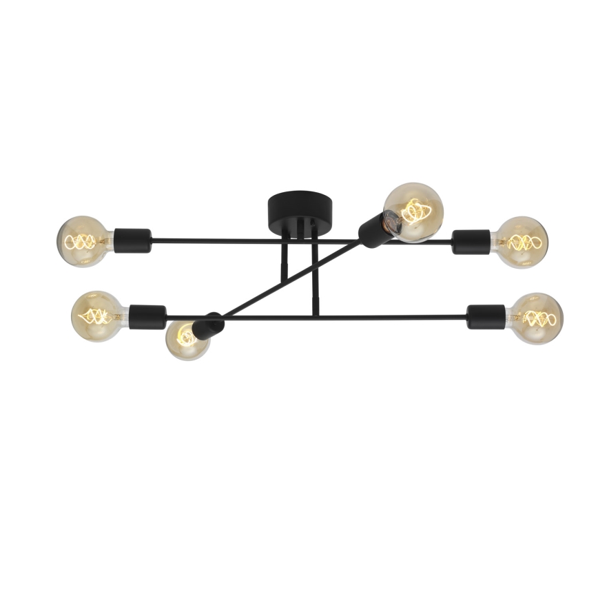 Cottex - Přisazený lustr BATON 6xE27/60W/230V černá
