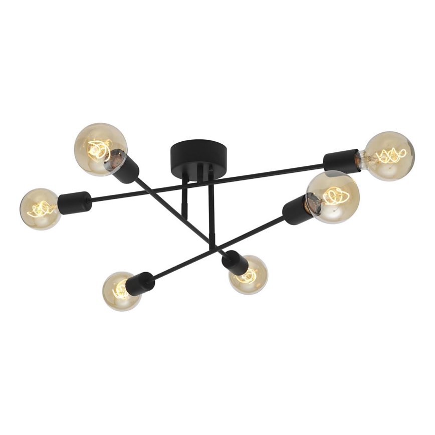 Cottex - Přisazený lustr BATON 6xE27/60W/230V černá